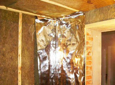 Теплоизоляция при изготовлении стен сауны